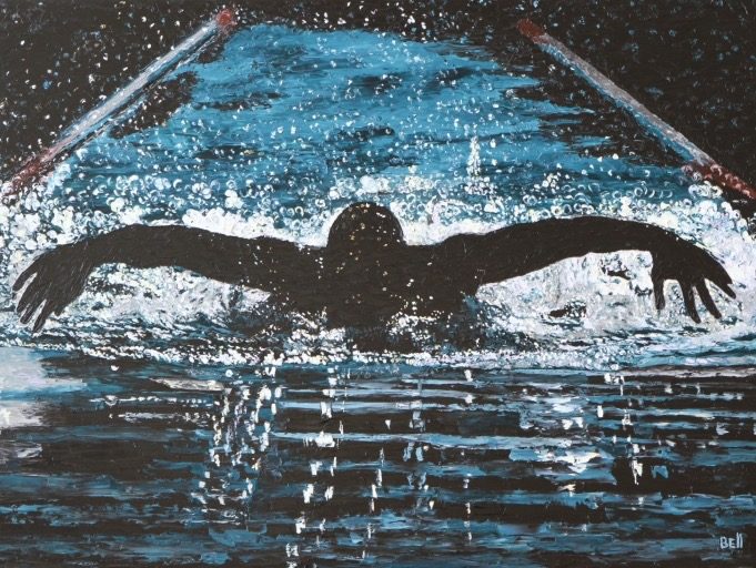 Large-scale oil on canvas by Michel Bell